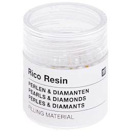 Resin Filling Materials Pearls, Diamonds, Globules - Gold, 13.5g