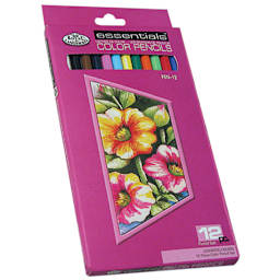 Essentials Colored Pencil Drawing Set 12 Pieces - Peggable