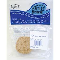 Artist's Sponges Silk Sponge  1-1/2"-2" - Peggable