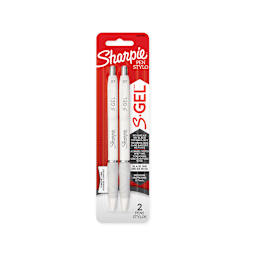Sharpie S-Gel Pen .7mm - Black Ink with Fashion White Barrel, 2/Pkg.
