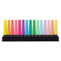 BOSS ORIGINAL Highlighters Set 15-Color (9 Fluorescent & 6 Pastel) Desk Set