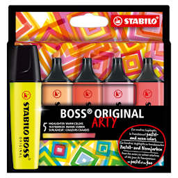 BOSS ORIGINAL Highlighters Set 5-Piece ARTY Warm Colors Set