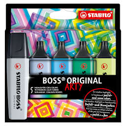 BOSS ORIGINAL Highlighters Set 5-Piece ARTY Cool Colors Set