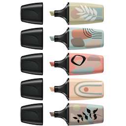 BOSS Mini Naturevibes Highlighter Set 5-Color Set (Mud Green, Earth Green, Sienna, Beige, Warm Grey)