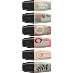 BOSS Mini Naturevibes Highlighter Set 6-Color Set (Mud Green, Earth Green, Umber, Sienna, Beige, Warm Grey)