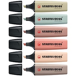 BOSS ORIGINAL NatureCOLORS Highlighter Set 6-Piece Wallet Set (Mud Green, Earth Green, Umber, Sienna, Beige, Warm Grey)