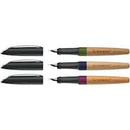 Grow Fountain & Ballpoint Pen Fountain Pen - Moss Green/Oak