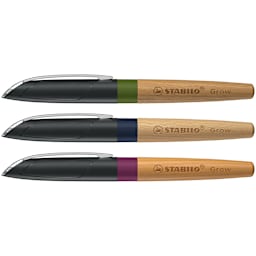 Grow Fountain & Ballpoint Pen Fountain Pen - Moss Green/Oak