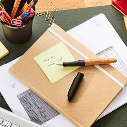 Grow Fountain & Ballpoint Pen Fountain Pen - Blueberry Blue/Beech