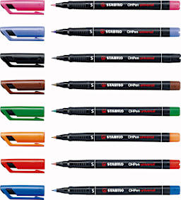 OHPen Universal Pen 8 Color Set - .4mm Permanent - Peggable