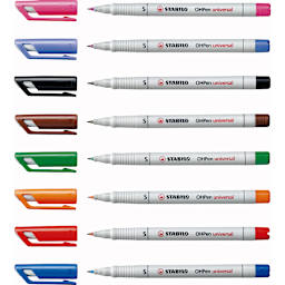 OHPen Universal Pen 8 Color Set - .4mm Non Permanent - Peggable