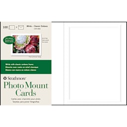 Strathmore Photo Cards White with Classic Emboss Frame - 5" x 7", Pkg of 100