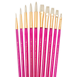 Royal Brush Super Value Brush Set, White Bristle, 10-Brushes