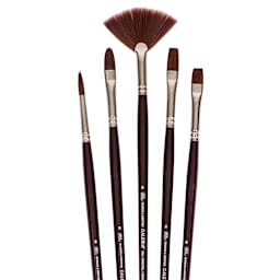 Winsor & Newton Galeria Brush Set, Long Handle, 5-Brushes