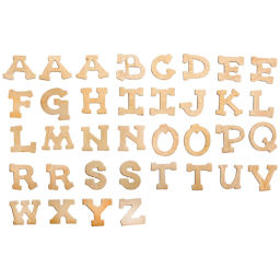 Wood Letters Fun Font - 36-Pieces/Pkg.