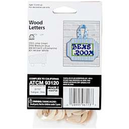 Wood Letters 1" - 60-Pieces/Pkg.