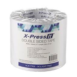 Double Sided Tissue Tape 4" x 27 yds. - Peggable - 3" Core