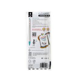 ClickArt Retractable Marker Pen 6-Pen Deep Sea Set