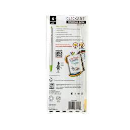 ClickArt Retractable Marker Pen 6-Pen Celebration Set