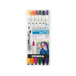 ClickArt Retractable Marker Pen 6-Pen Tie-Dye Set