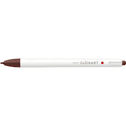 ClickArt Retractable Marker Pen Dark Brown