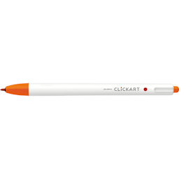 ClickArt Retractable Marker Pen Red Orange