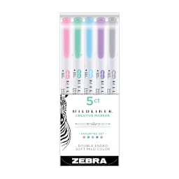 Mildliner Double-Ended Highlighter Set 5-Color Top Sellers Set