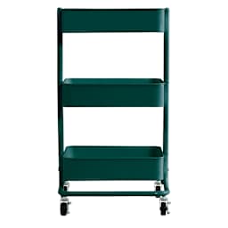 artPOP! 3-Tier Rolling Cart - Green (Front of cart)