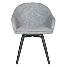 Studio Designs Dome Swivel Chairs - Front view of Gray Arm Chair