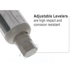 Stainless Steel Tables - Closeup of floor levelers