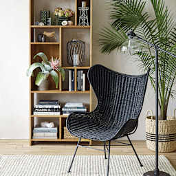 Design Ideas Amadora Chair - Black (Shown in use)