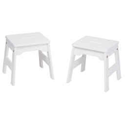 Melissa & Doug Wooden Stool Set - White