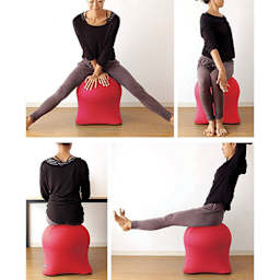 Time Concept Jellyfish Balance Ball Chair (Model sitting on chair in different positions)