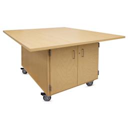 Hann Mobile Workstation - 2-Door, Maple Laminate Top