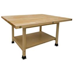 Hann Student Project Table - Maple Top, 64"W x 54"D x 36"H