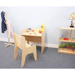 Whitney Brothers Child’s Adjustable Economy Study Desk - Natural (Desk with toys and adjustable chair, Chair sold separately, Toys not included)