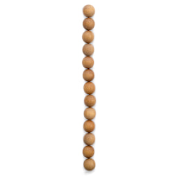 John Bead Aromatic Wooden Beads - 8" strand of 15 mm Sandalwood Beads