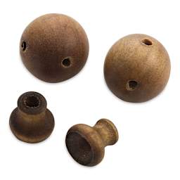 John Bead Aromatic Wooden Guru Beads - 2 each of 12 mm Sandalwood Guru and Tower Beads