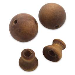 John Bead Aromatic Wooden Guru Beads - Sandalwood, 8 mm, Pkg of 2