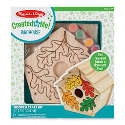 Melissa & Doug Created by Me Birdhouse Wooden Craft Kit, front of the packaging 