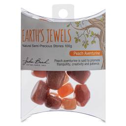 John Bead Earth's Jewels - Front view of package of Peach Aventurine Beads