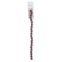 John Bead Earth's Jewels Lava Stone Bead Strand - Sedona Red, 8 mm, 8" Strand