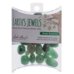 John Bead Earth's Jewels - Front view of package of Green Aventurine Beads
