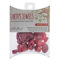 John Bead Earth's Jewels - Front view of package of Red Bamboo Coral Beads