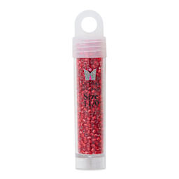 John Bead Miyuki Delica Glass Beads - Red, Silver Lined, 11/0, 5.2 g