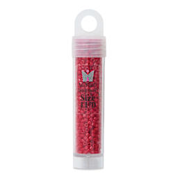 John Bead Miyuki Delica Glass Beads - Bright Red, Matte, 11/0, 5.2 g