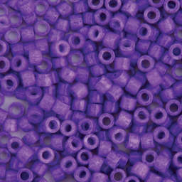John Bead Miyuki Delica Glass Beads - Violet, Glossy (Close-up of beads)