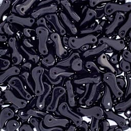 John Bead Czech Link Beads - Loose Glossy Black beads
