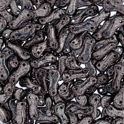 John Bead Czech Link Beads - Loose Black and Terracotta Silver beads