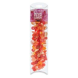 Czech Glass Bead Mixes - Pillow Box of Azores Sunset Beads upright